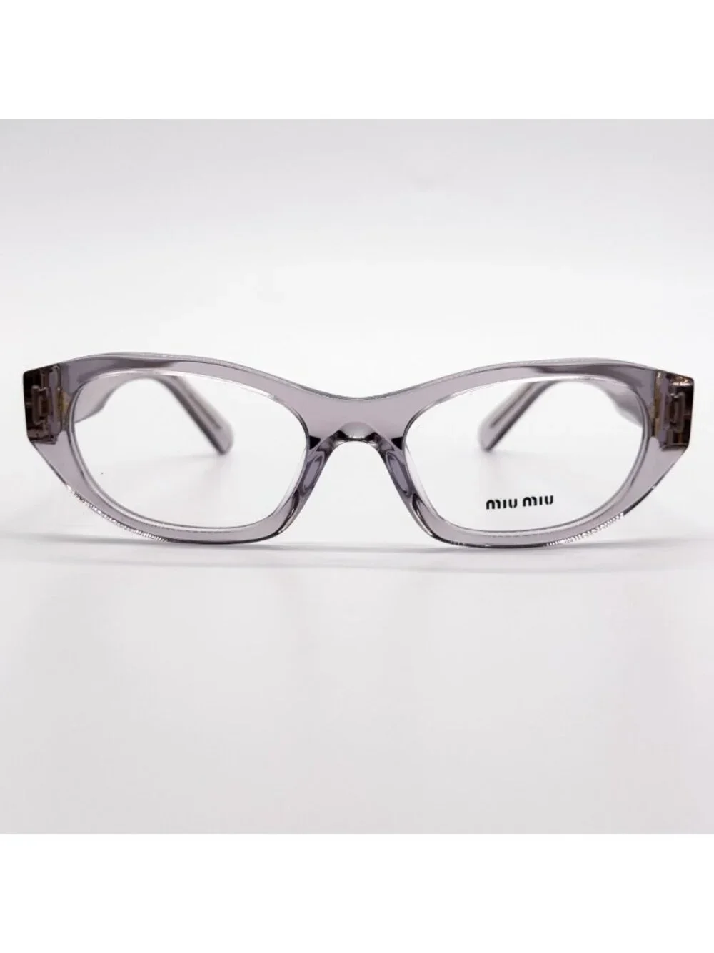 New Miu Miu MU03WV 12W1O1 Clear Pink Women Eyeglasses